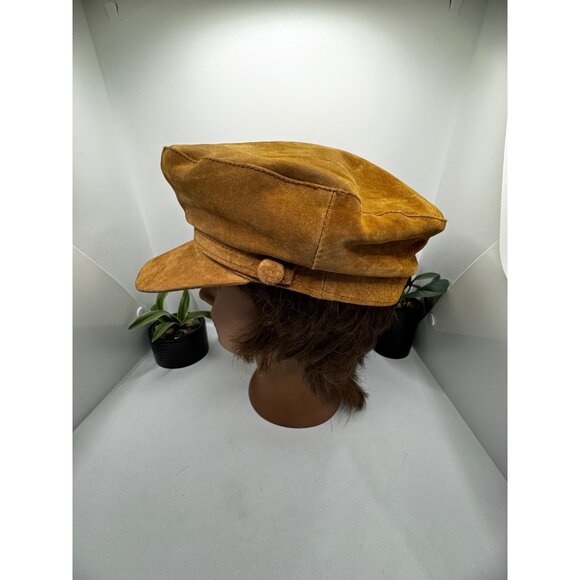 Vintage Camel Suede Newsboy Cap - Picture 3 of 9